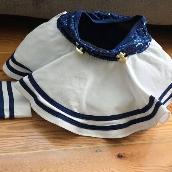 Nautical Sailor Costume for Kids - White and Blue - Picture 7 of 14